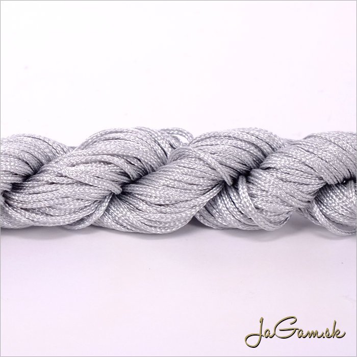 Nylonová šnúrka 2mm šedá - 12m (1033_19)